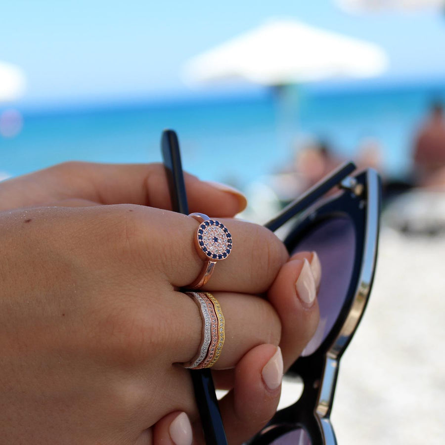 Maria Sterling Silver Stacking Rings - Evil Eye Collective