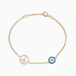 Jamie Sterling Silver Peace Bracelet - Evil Eye Collective