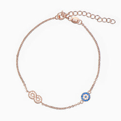 Nika Infinity Sterling Silver Bracelet - Evil Eye Collective