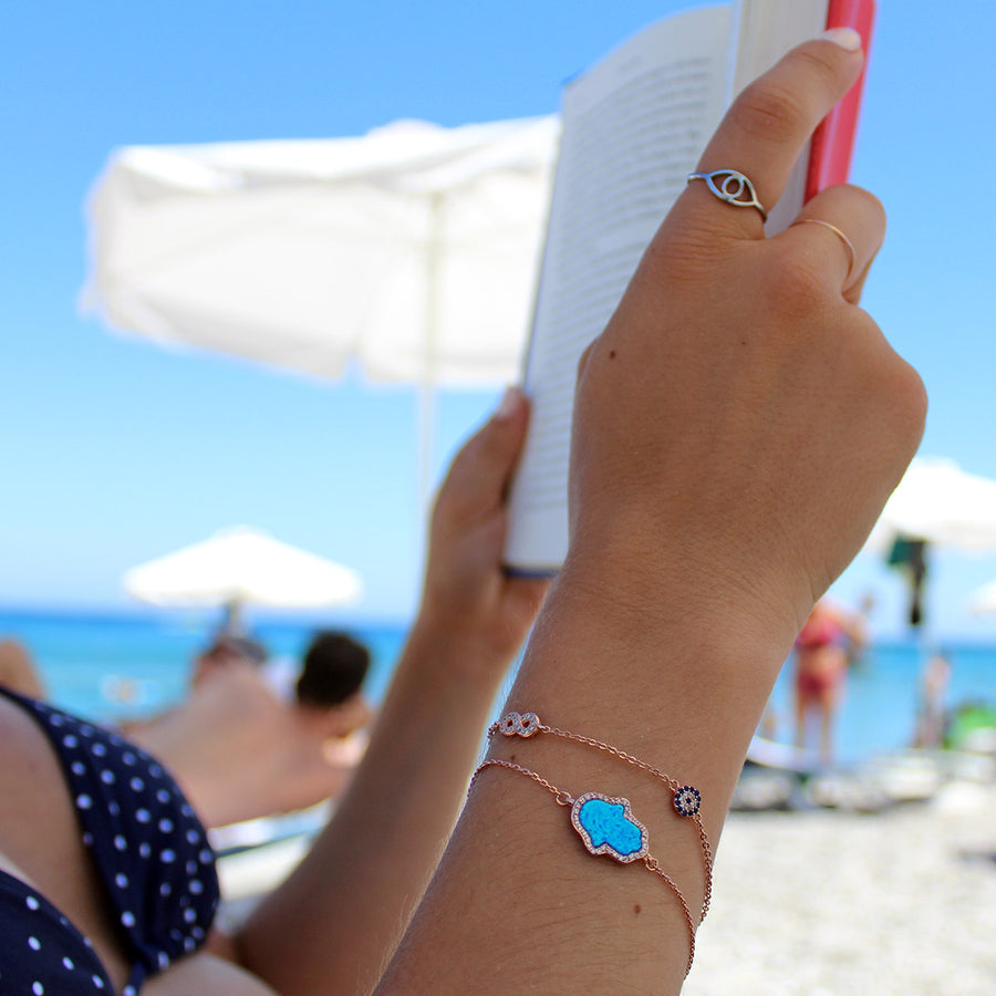 Nika Infinity Sterling Silver Bracelet - Evil Eye Collective