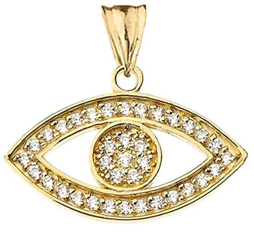 Evil Eye Diamond Necklace  (Top Online Selections)
