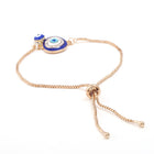 Sara Evil Eye Adjustable Slide Charm Bracelet