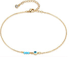 Chrissi Bohemian Blue Evil Eye Anklet ~ Beach Ankle Bracelet