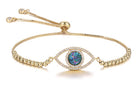 Callista Evil Eye Adjustable Chain Beaded Bracelet