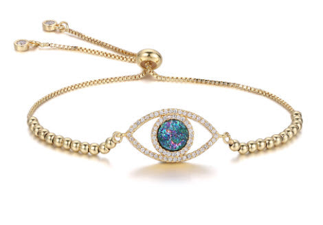 Vithia Glass Evil Eye Beaded Bracelet