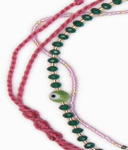 Cali Wrap Bracelet (Green, White or Blue Evil Eye) + Converts to Necklace