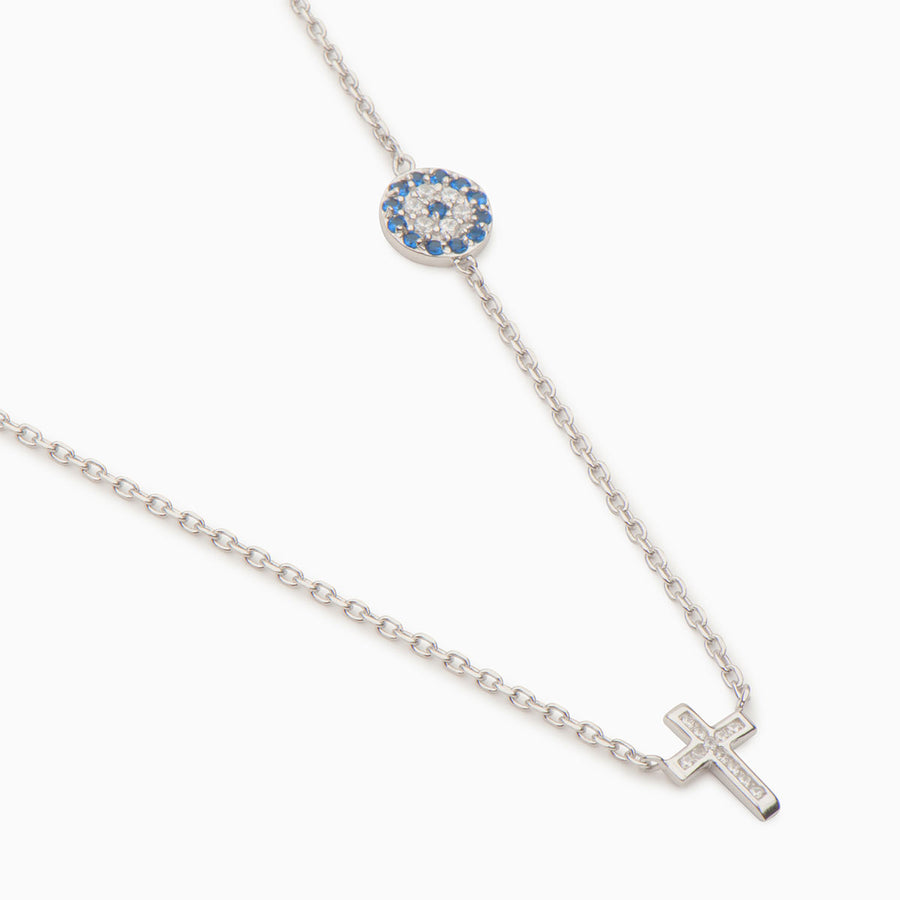 Cleo Sterling Silver Cross Necklace - Evil Eye Collective