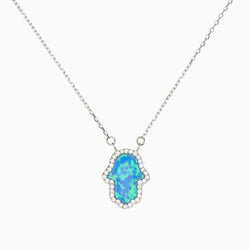 Sophia Opal Sterling Silver Necklace - Evil Eye Collective