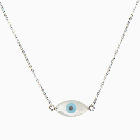 Hydra Sterling Silver Evil Eye Necklace