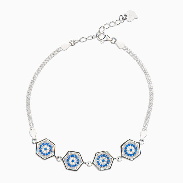 Vithia Glass Evil Eye Beaded Bracelet